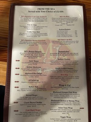 Menu photo 6 Mj's Raw Bar and Grille New Bern, NC