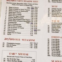 Jerry Yum's - Menu3