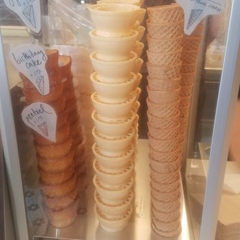 Ample Hills Creamery - Cones. What does that right upper sign say? - Ice Cream & Frozen Yogurt Near Me - Astoria, New York
