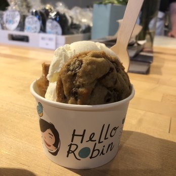 Hello Robin - Scoop of Sweet Cream with Macklesmore and Chocolate Chip - Bakeries Near Me - Seattle, Washington Hello Robin - Scoop of Sweet Cream with Macklesmore and Chocolate Chip - Bakeries Near Me - Seattle, Washington