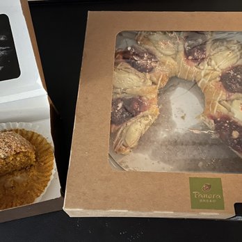 Panera Bread - Pumpkin muffin and pastry ring. Both items are very good! - Soup Near Me - Prosper, Texas