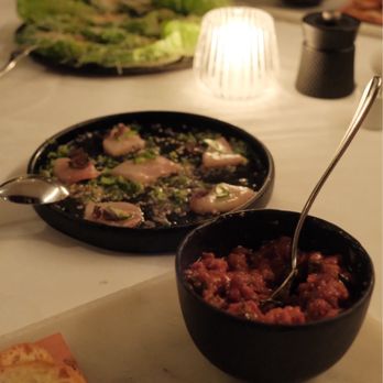 Quality Meats - Seared Yellowfin Tuna, Traditional Steak Tartare - Steakhouses Near Me - New York, New York Quality Meats - Seared Yellowfin Tuna, Traditional Steak Tartare - Steakhouses Near Me - New York, New York