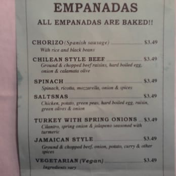 Julia's Empanadas - Menu. Saltena is mispelled. - Empanadas Near Me - Washington, DC, District of Columbia Julia's Empanadas - Menu. Saltena is mispelled. - Empanadas Near Me - Washington, DC, District of Columbia