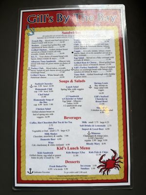 Menu photo 2 Gill's By The Bay Eureka, CA