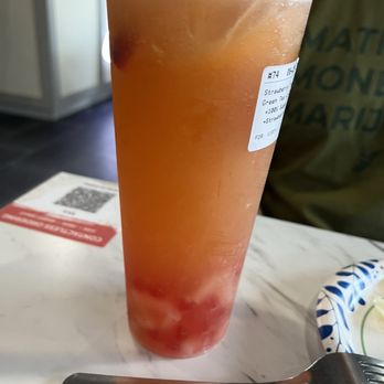 Dumpling Master - Strawberry Orange Jasmine Green Tea w. Lychee Jelly - Dim Sum Near Me - Alpharetta, Georgia