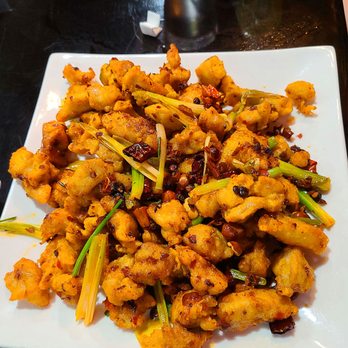 Flaming Mountain - Chungking Spicy Chicken Tasty, nice portion size. - Chinese Near Me - Tampa, Florida Flaming Mountain - Chungking Spicy Chicken Tasty, nice portion size. - Chinese Near Me - Tampa, Florida