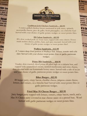 Menu photo 4 Industrial Revolution Eatery & Grille Valparaiso, IN Menu photo 4 Industrial Revolution Eatery & Grille Valparaiso, IN