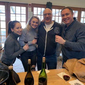 Channing Daughters Winery - We had to get a photo with our 5-star host! - Wineries Near Me - Bridgehampton, New York