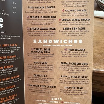 Drake's - Menu - Bars Near Me - Cookeville, Tennessee Drake's - Menu - Bars Near Me - Cookeville, Tennessee