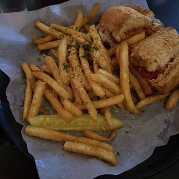Padrino - Chicken parm hoagie and the parm fries. - Pizza Near Me - Milford, Ohio Padrino - Chicken parm hoagie and the parm fries. - Pizza Near Me - Milford, Ohio