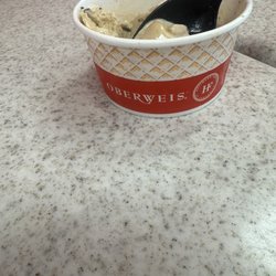 Espresso Chip single scoop in a cup