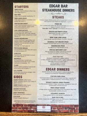 Menu photo 2 Edgar Bar Edgar, MT Menu photo 2 Edgar Bar Edgar, MT