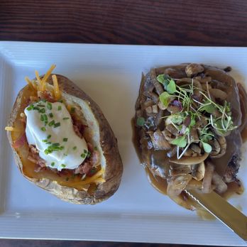 77 Steakhouse and Saloon - The chopped steak with loaded potato! - American Near Me - Hulett, Wyoming