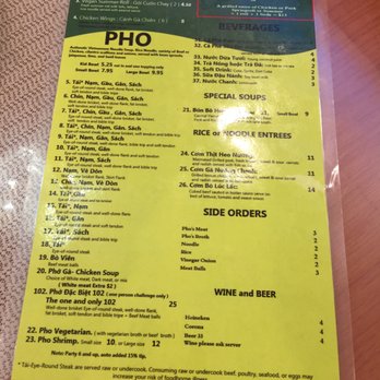 Pho 102 - The menu - Vietnamese Near Me - Chantilly, Virginia