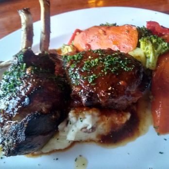 21 Steps Kitchen & Bar - Grilled Australian lamb chops.  Nice charred flavor. - Steakhouses Near Me - Whistler, British Columbia