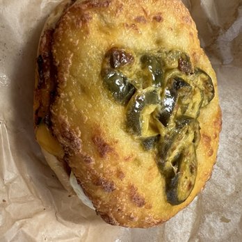 Einstein Bros. Bagels - Jalapeño cheddar breakfast sandwich - Bagels Near Me - Jacksonville, Florida