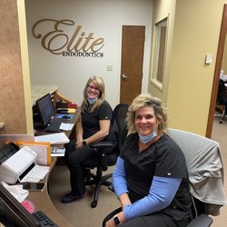 Elite Endodontics - Jennifer and Tracy at the Front Desk. Taking care of you.