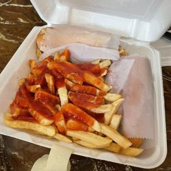 Chicken cheesesteak platter