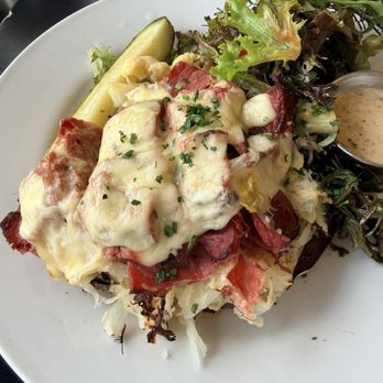 Newbergundian Bistro - Open faced Ruben - Wine Bars Near Me - Newberg, Oregon