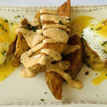Black Sheep Restaurant - Eggs Benedict with fried potatoes - New American Near Me - Blue Ridge, Georgia Black Sheep Restaurant - Eggs Benedict with fried potatoes - New American Near Me - Blue Ridge, Georgia