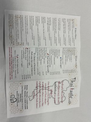 Menu photo 1 Thai Taste Fresno, CA