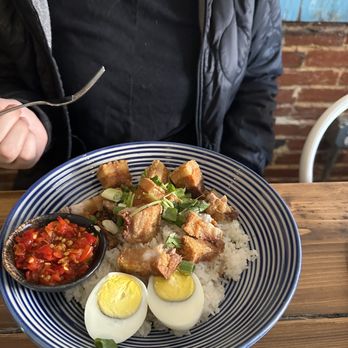 Be More Thai Restaurant - Crispy Pork Belly and Rice - Thai Near Me - Baltimore, Maryland