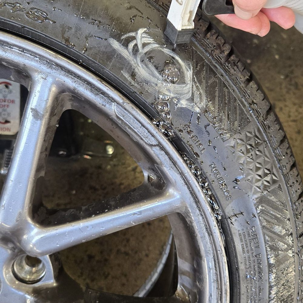 Sidewall tire leak