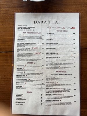Menu photo 3 Dara Thai Belmont, CA