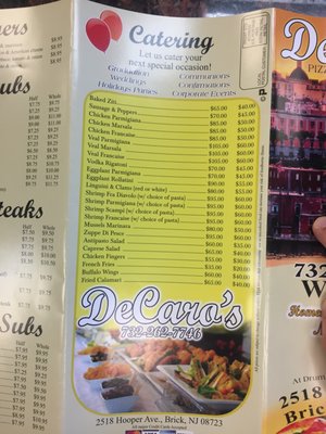 Menu photo 1 DeCaro's Pizzeria & Italian Eatery Brick, NJ