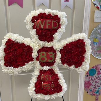 Pennsburg Petals - Fire Department Maltese Cross Sympathy Spray - Florists Near Me - Pennsburg, Pennsylvania Pennsburg Petals - Fire Department Maltese Cross Sympathy Spray - Florists Near Me - Pennsburg, Pennsylvania