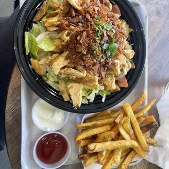 Royal Wraps - Chicken Shawarma Salad and French Fries YUM! - Lebanese Near Me - Las Vegas, Nevada Royal Wraps - Chicken Shawarma Salad and French Fries YUM! - Lebanese Near Me - Las Vegas, Nevada