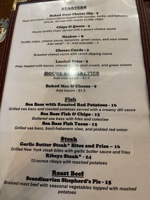 Menu photo 4 JC Raven Tap Cafe Junction City, OR