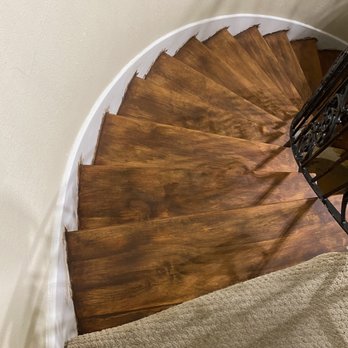 Major Construction - Stained stair treads - General Contractors Near Me