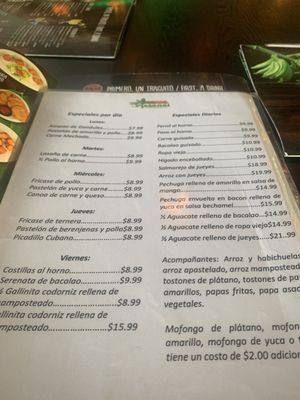 Menu photo 3 El Platanal Bayamón, PR