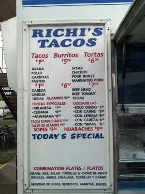 Menu photo 2 Richi's Tacos Beaverton, OR