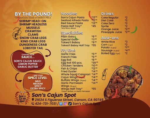 Menu photo 3 SON'S Cajun Spot Carson, CA