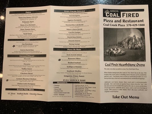 Menu photo 4 Vito's Coal Fired Pizza & Restaurant St Clair, PA Menu photo 4 Vito's Coal Fired Pizza & Restaurant St Clair, PA