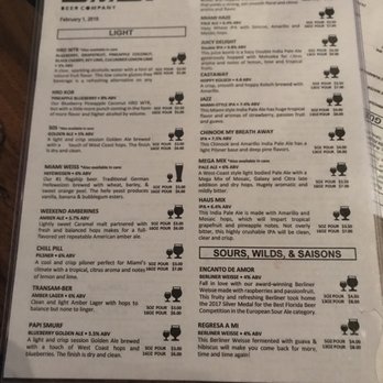 Rolling Waves Brewing and Distillery - Menu - Breweries Near Me - Doral, Florida Rolling Waves Brewing and Distillery - Menu - Breweries Near Me - Doral, Florida