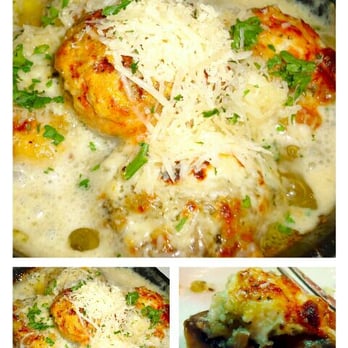 Auntie Pasto's - Stuffed Mushrooms ($7.95): Button mushrooms with a breadcrumb & cheese stuffing. Covered w/cheese sauce - Italian Near Me - Honolulu, Hawaii