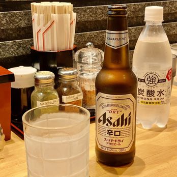 Tempura Kiki - I asked the server for a draft Asahi (nama jokki) and received a bottled pint instead... No big deal. - Japanese Near Me - Honolulu, Hawaii