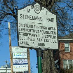Stoneman's Raid Historical Marker - Stoneman's Raid, Statesville