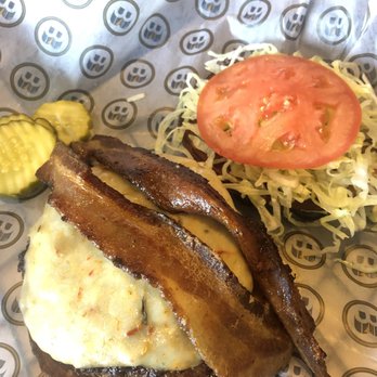 BurgerBarr - Burger on pretzel bun w habanero cheddar & bacon - American Near Me - Sewell, New Jersey BurgerBarr - Burger on pretzel bun w habanero cheddar & bacon - American Near Me - Sewell, New Jersey