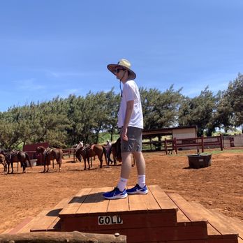 CJM Stables - The young teen waiting for Big Red - Horseback Riding Near Me