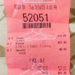 Hot Pink Cleaners - High Prices for Basic Items to be Laundered.