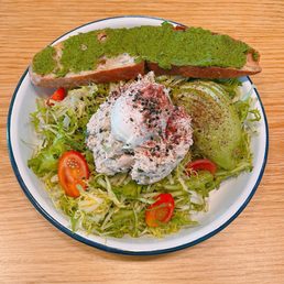 Tuna Avocado Poached Egg Salad
