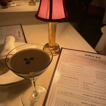 Monkey Bar - Menu and espresso martini - American Near Me - New York, New York