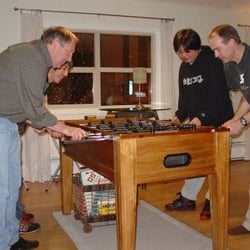 Painted Turtle Guesthouse - Healthy competition at the foozball table
