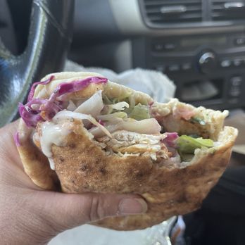 Duzan - Two bites in Chicken Kabab Pita - Middle Eastern Near Me - Queens, New York