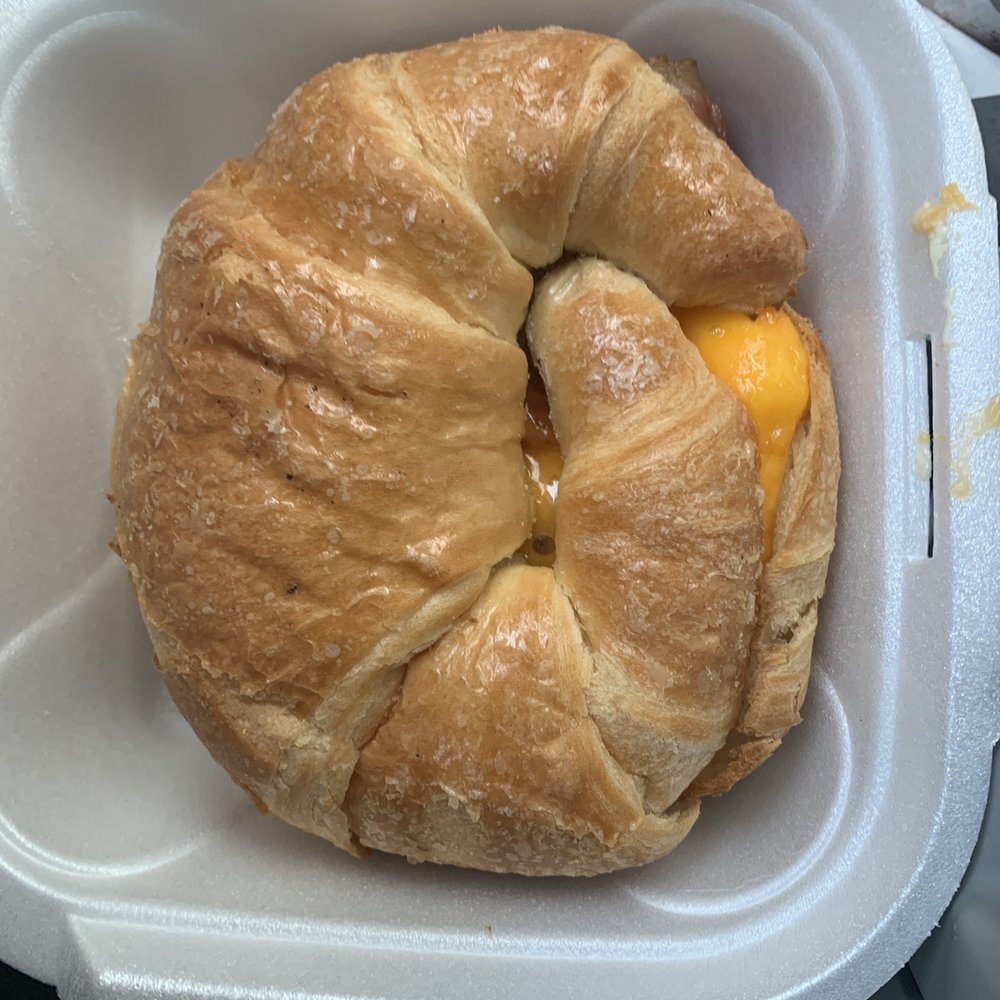 Ellianos Coffee - Ham egg and cheese croissant sandwich - Coffee & Tea Near Me - Alachua, Florida