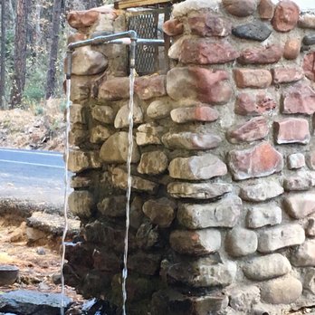 Pine Flat Campground - Spring water next to campground.  Cars continually stopping to fill containers full. - Campgrounds Near Me - Sedona, Arizona